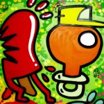 «Hype Underground 2» by El Xupet Negre and Konair – spray and marker on canvas, contemporary art at Artevistas Barcelona