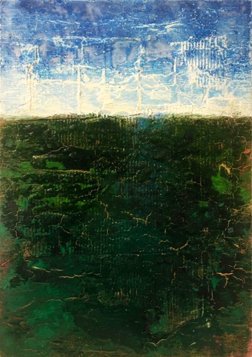 Santo - Celeste sobre verd