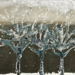 «El otro lado del paisaje» by Marta Ballvé – mixed media on canvas, Artevistas Gallery Barcelona