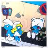 Street art Barcelona: Zach oreo bus stop – contemporary artwork, Artevistas art gallery Barcelona