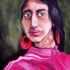 Alvaro gomez pantoja mujer joven con chandal rosa – contemporary artwork, Artevistas art gallery Barcelona