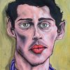 Alvaro gomez pantoja retrato masculino con barba tenue – contemporary artwork, Artevistas art gallery Barcelona