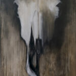 «Cráneo II» by Mireia Cifuentes – mixed media on canvas, contemporary art at Artevistas Barcelona