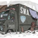 «Swat» by Sater – digital illustration print on watercolor quality paper, Artevistas Gallery Barcelona