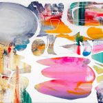 «S-102 – Palimpsest oriental» by Miquel Serratosa – mixed media on canvas, on show at Artevistas Gallery