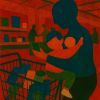 Vaidehi kinkhabwala at the supermarket, one of the art galleries Barcelona offers – contemporary artwork, Artevistas art gallery Barcelona
