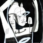 «Lluna» by Martí Roca Balcells – mixed media on paper, art gallery in Barcelona